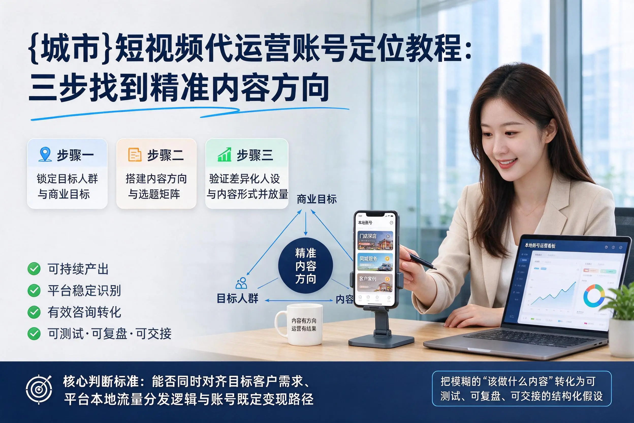 三沙短视频代运营账号定位教程:三步找到精准内容方向
