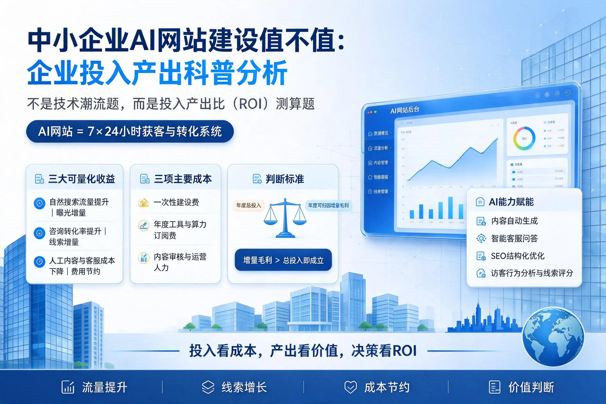 中小企业AI网站建设值不值：三沙企业投入产出科普分析