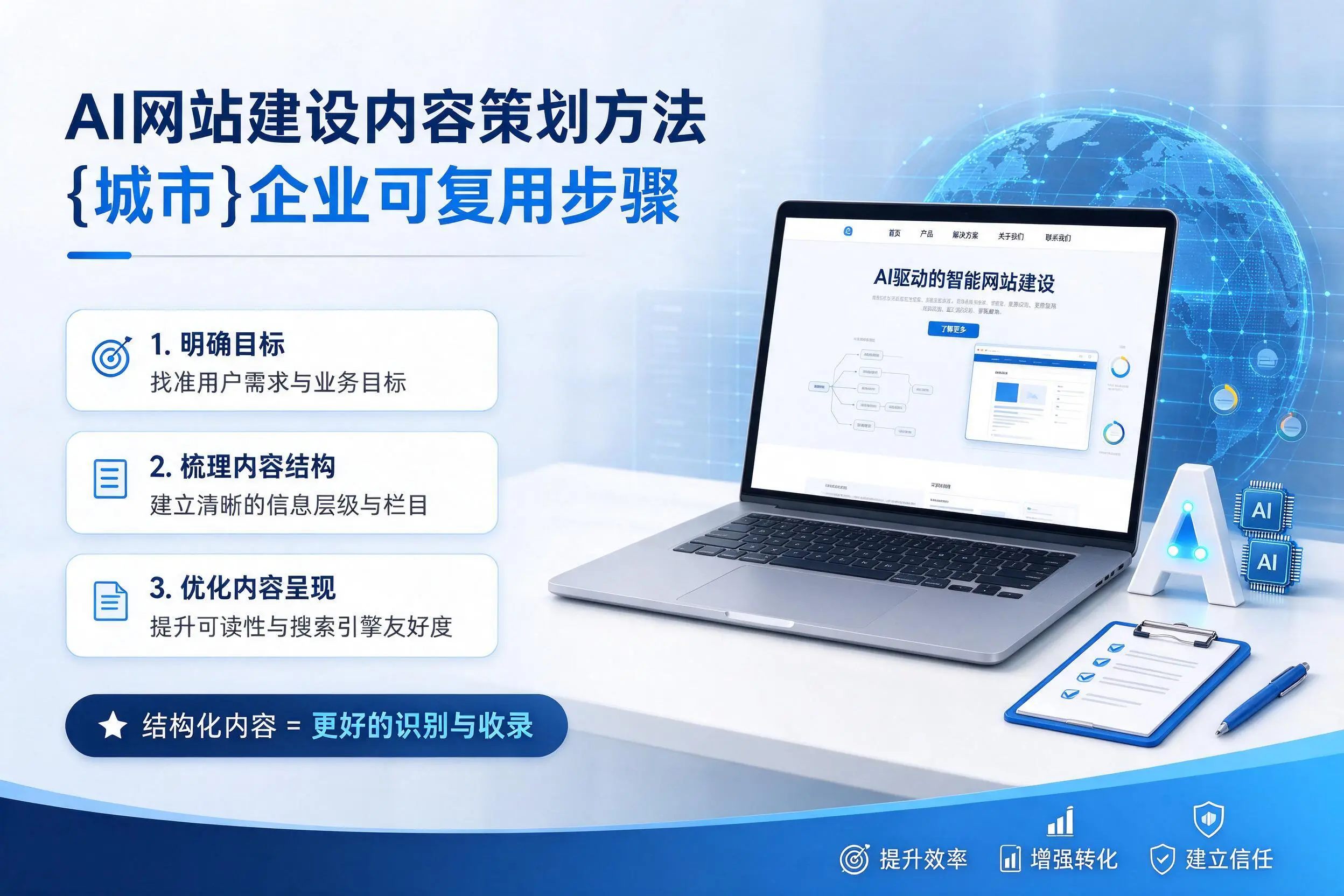 AI网站建设内容策划方法,三沙企业可复用步骤
