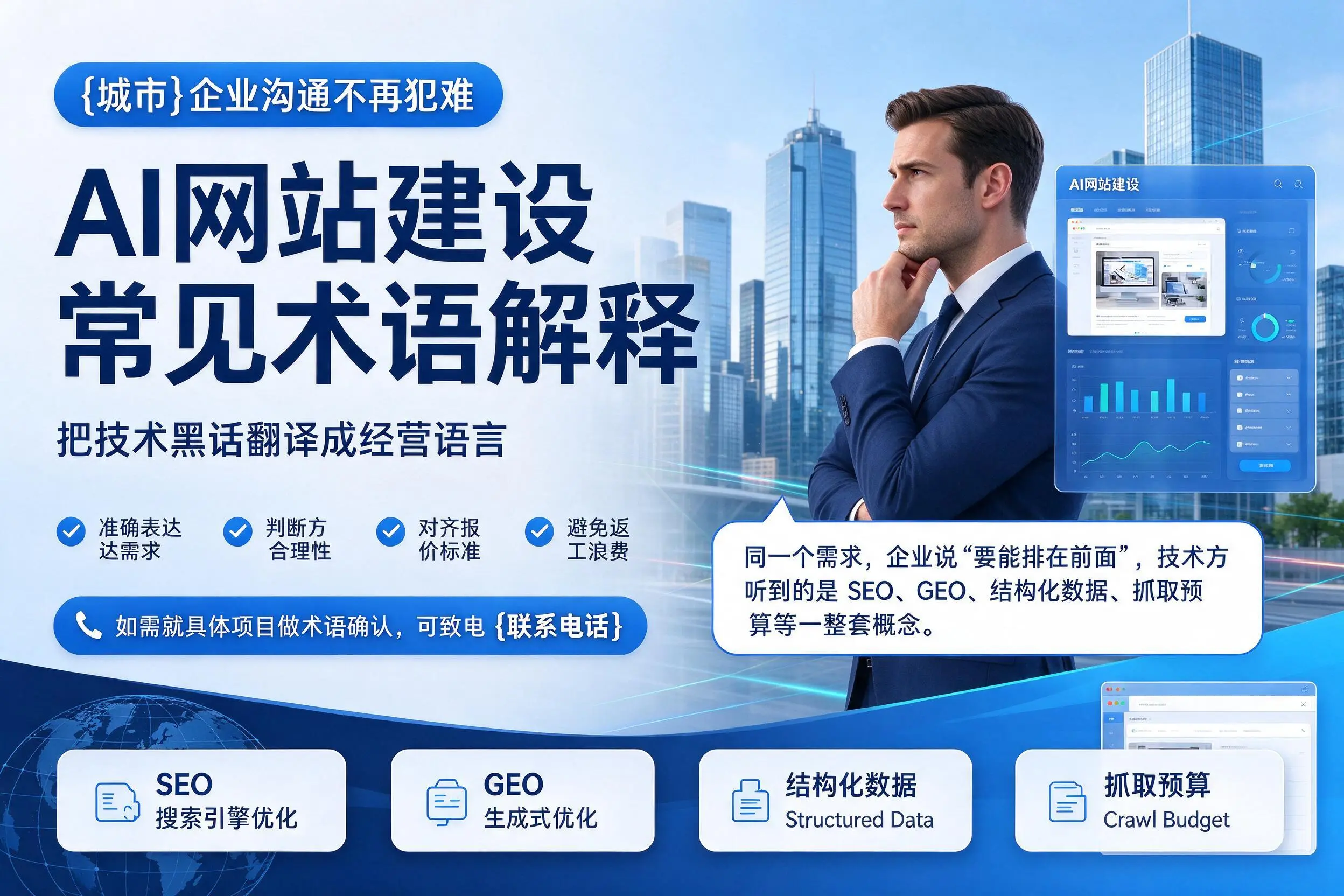AI网站建设常见术语解释，三沙企业沟通不再犯难