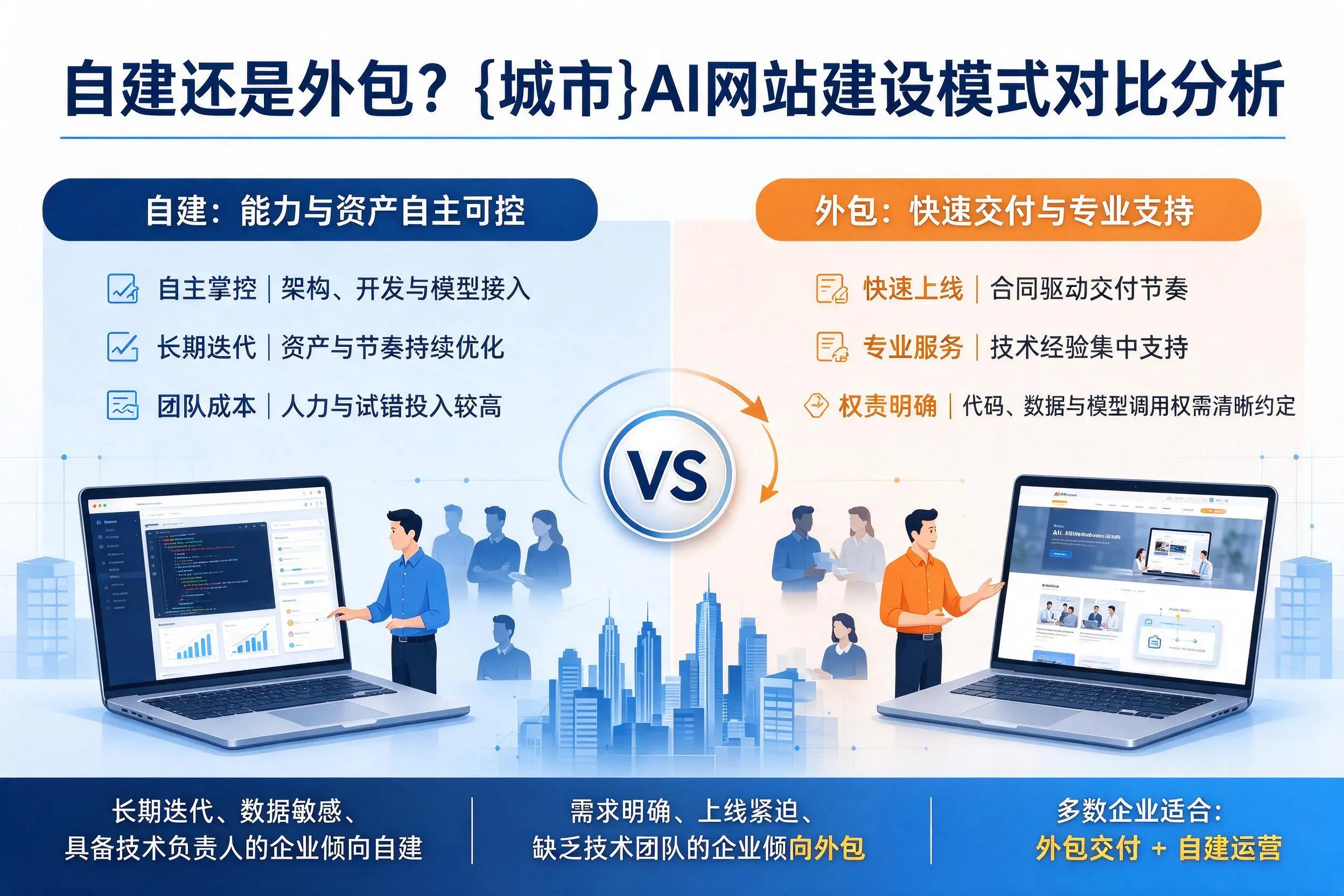 自建还是外包?三沙AI网站建设模式对比分析