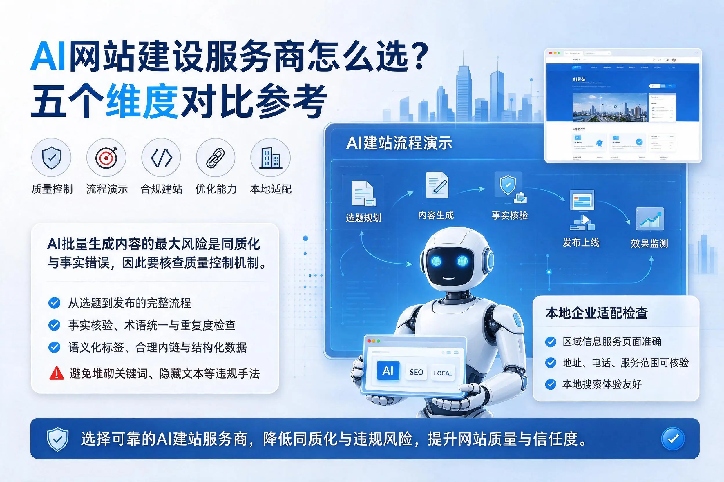 三沙AI网站建设服务商怎么选？五个维度对比参考