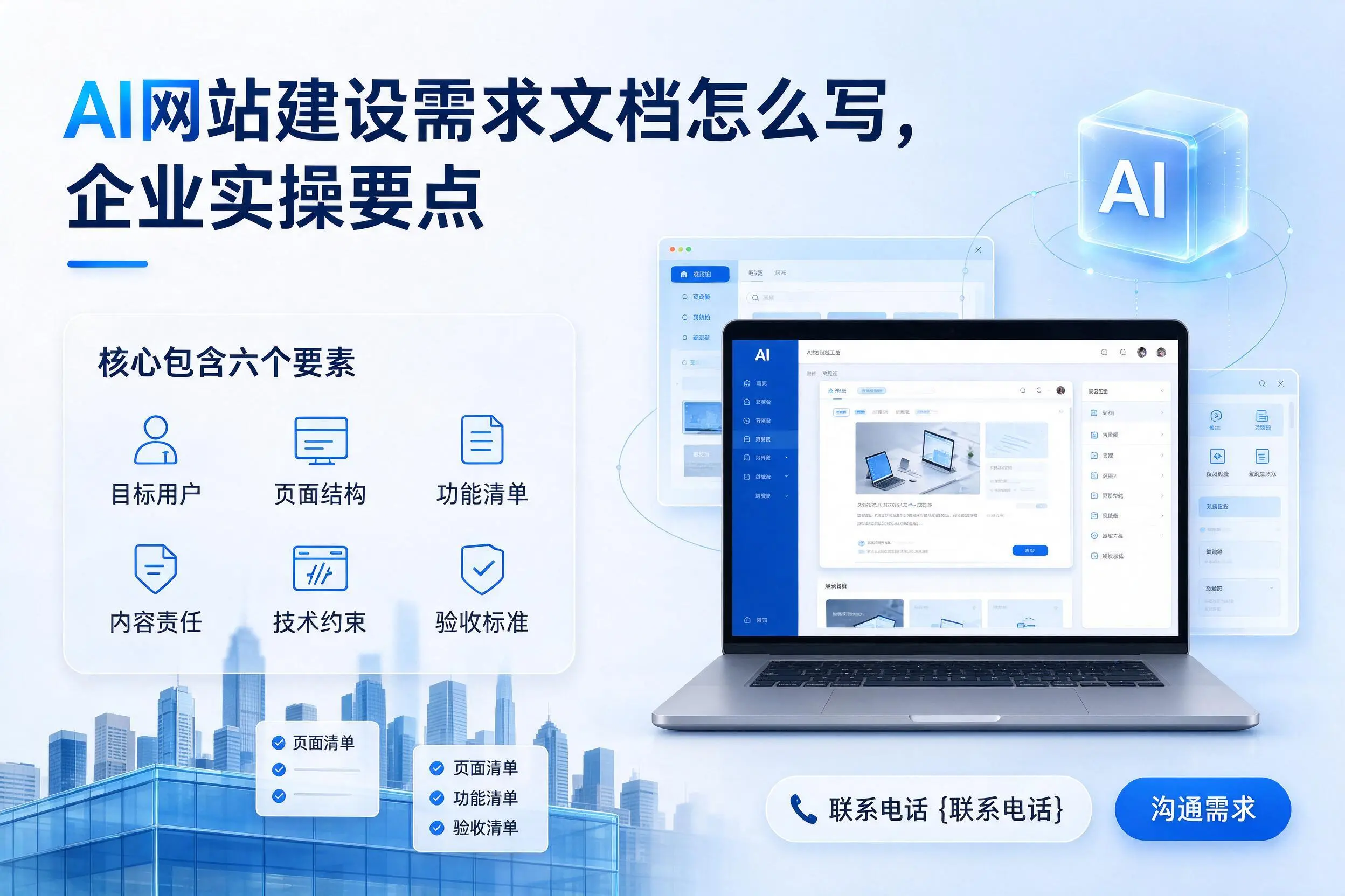 AI网站建设需求文档怎么写,三沙企业实操要点