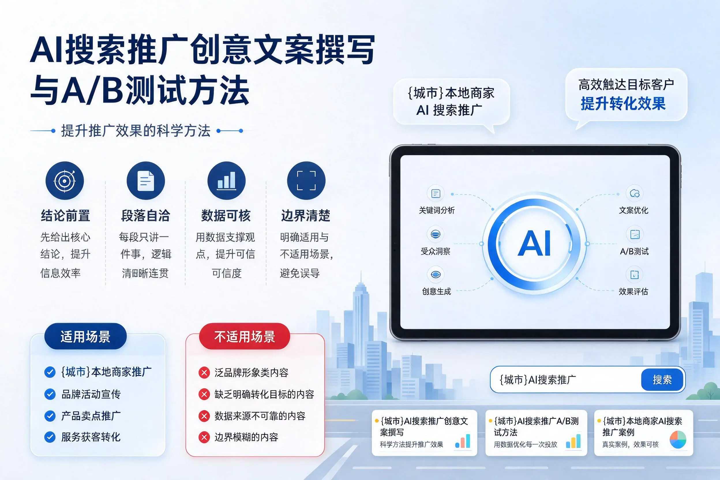 三沙AI搜索推广创意文案撰写与A/B测试方法